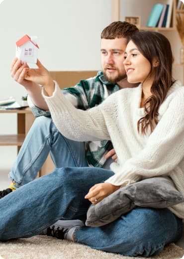 Couple choosing a home